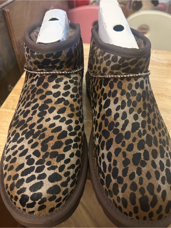 UGG Shoes - NWT UGG Classic Ultra Mini Caspian Spotted Cheetah Print Calf Hair Booties - 9